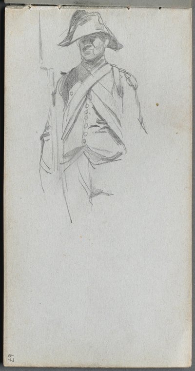 Skicák, strana 67: Studie vojáka od Ernest Meissonier