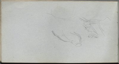 Náčrtník, strana 72: Studie obrázku. od Jean Louis Ernest Meissonier