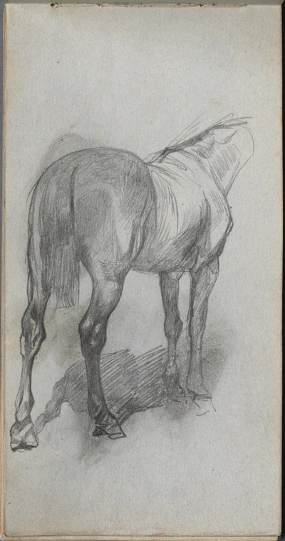 Náčrtník, strana 76: Studie koně. od Jean Louis Ernest Meissonier