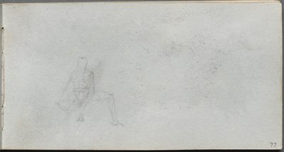 Náčrtník, strana 77: Studie obrázku. od Jean Louis Ernest Meissonier