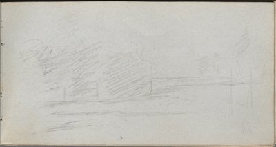 Náčrtník, strana 78: Krajinná studie. od Jean Louis Ernest Meissonier
