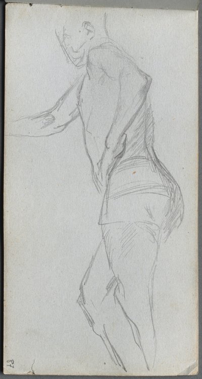 Náčrtník, strana 87: Studie obrázku. od Jean Louis Ernest Meissonier