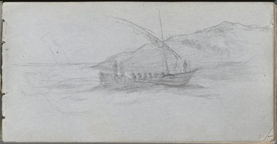 Sketchbook, strana 88: Seascape and Figure. od Jean Louis Ernest Meissonier