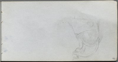 Náčrtník, strana 93: Studie sedla. od Jean Louis Ernest Meissonier