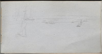 Náčrtník, strana 94: Přímořská krajina. od Jean Louis Ernest Meissonier