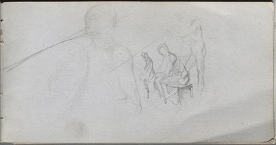 Skicák, strana 98: Studie postav od Ernest Meissonier