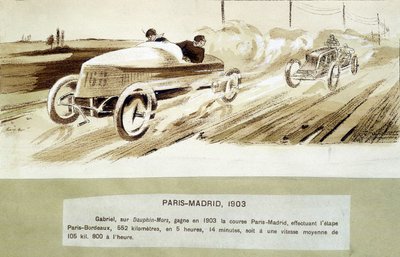 Závod Paříž-Madrid od Ernest Montaut