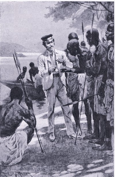 Získání přátelství s hodinkami, ilustrace z Cassells Romance of Famous Lives, kolem roku 1940 od Ernest Prater