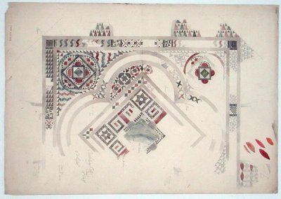 Studie části podlahy v Canterburské katedrále od Ernest William Gimson