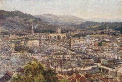 Vana z Beechen Cliff (barevná lito) od Ernest William Haslehust