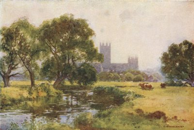 Canterbury ze Stour (barevné lito) od Ernest William Haslehust