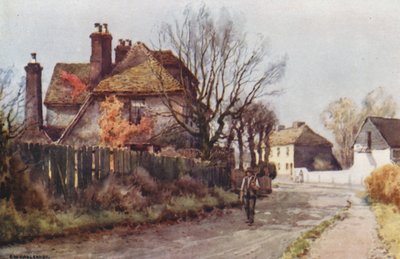 Křída, dům, kde Dickens strávil své líbánky (barva lito) od Ernest William Haslehust