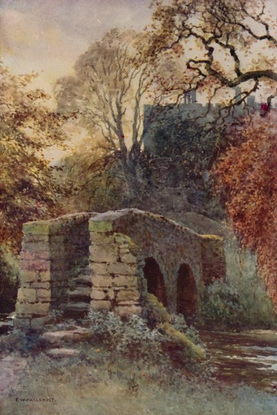 Most Dorothy Vernonové, Haddon (barevné lito) od Ernest William Haslehust