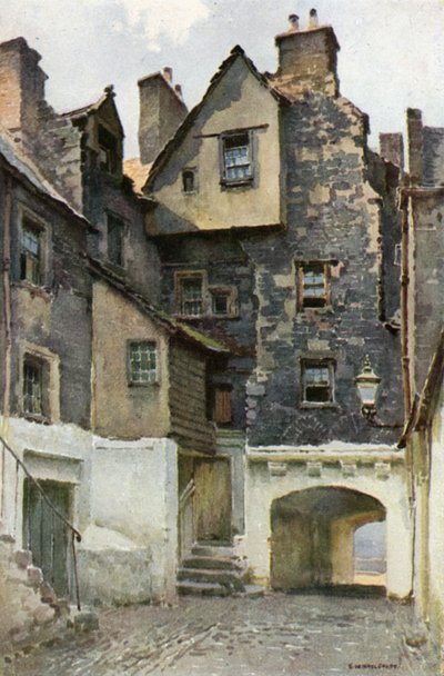V Bakehouse Close: Rezidence markýze z Huntly (barevné lito) od Ernest William Haslehust