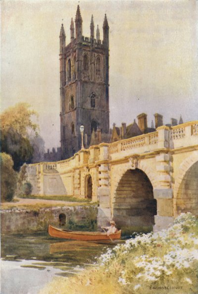 Magdalenin most a věž (barevné lito) od Ernest William Haslehust