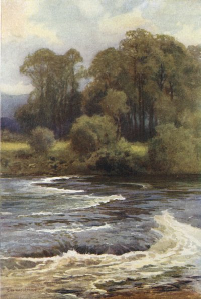 Monnington Falls (barevné lito) od Ernest William Haslehust