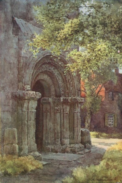 Norman Porch, Věž svatého Vavřince (barevné lito) od Ernest William Haslehust