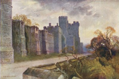 Severní terasa a Winchester Tower (barevné lito) od Ernest William Haslehust