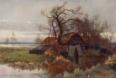 Staré loděnice, Barton Broad (barva lito) od Ernest William Haslehust
