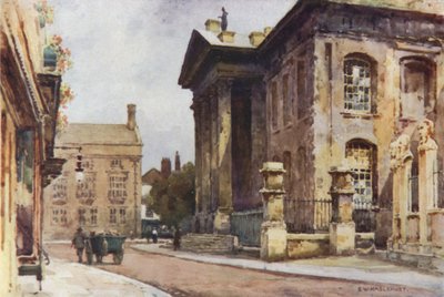 Old Clarendon Building, Broad Street (barevné lito) od Ernest William Haslehust