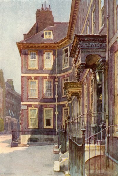 Brána královny Anny, Westminster (barevné lito) od Ernest William Haslehust