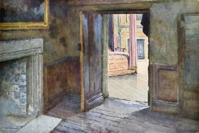Večeře královny Marie, palác Holyrood (barevné lito) od Ernest William Haslehust