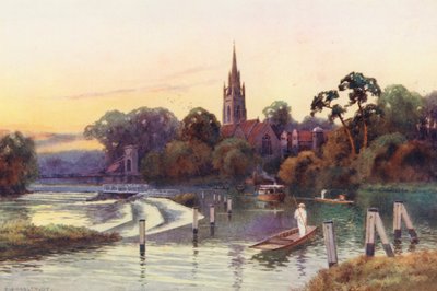 Řeka Temže: (barevná litografie) od Ernest William Haslehust