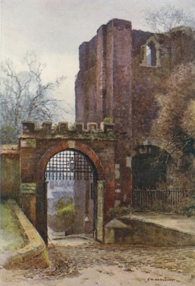 Rougemont Castle (barevné lito) od Ernest William Haslehust