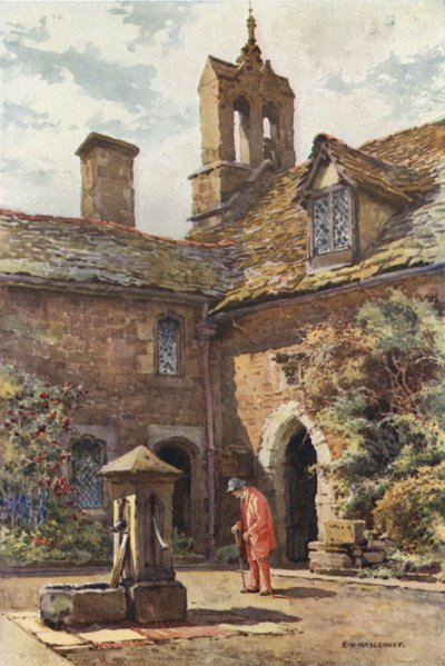 The Coningsby, nebo nemocnice Red Coat Hospital (barevné lito) od Ernest William Haslehust