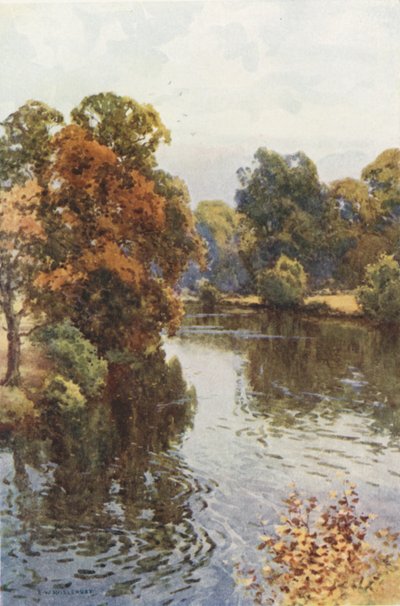 The Dee at Eaton (barevné lito) od Ernest William Haslehust