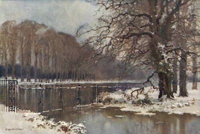 Dlouhá voda v zimě (barva lito) od Ernest William Haslehust
