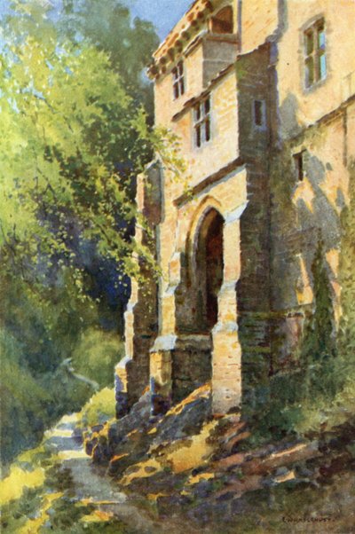 Palác, Dunfermline (barevné lito) od Ernest William Haslehust