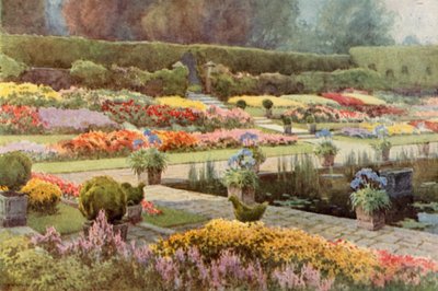 The Sunk Garden, Kensingtonský palác (barevné lito) od Ernest William Haslehust