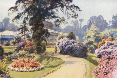 Zimní zahrady, Bournemouth (barevné lito) od Ernest William Haslehust