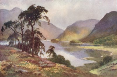 Thirlmere a Helvellyn (barevné lito) od Ernest William Haslehust