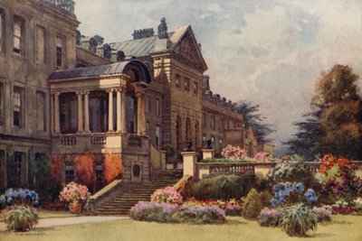 Welbeck Abbey (barevné lito) od Ernest William Haslehust