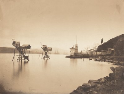 Pecheries v Kiretch-Bournou Bosphore, Evropa Rybářství v Kiretch-Bournou..., 1854. od Ernest de Caranza