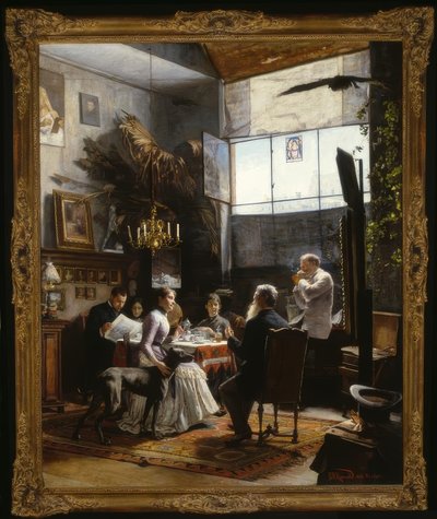 E.Hirschler-Kunwald, V ateliéru / Malba, 1888 od Ernestine Hirschler Kunwald