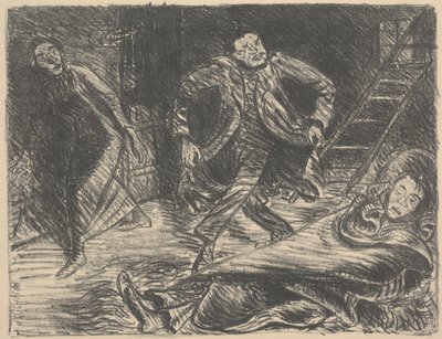 Zoufalý tanec, ilustrace ke hře „Der Arme Vetter (Chudý bratranec)“ od Ernst Barlach