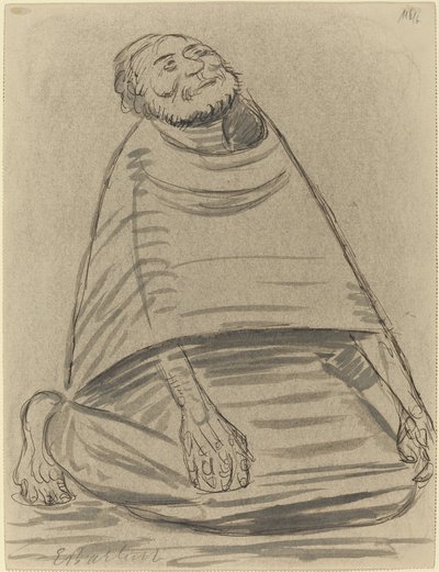 Muž klečící od Ernst Barlach