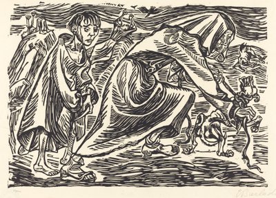 The Dog Catcher, 1919. od Ernst Barlach