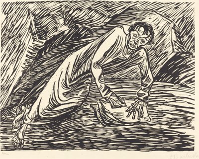 Psací prorok Saint John na Patmosu, 1919. od Ernst Barlach