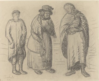 Tři postavy, 1913. od Ernst Barlach