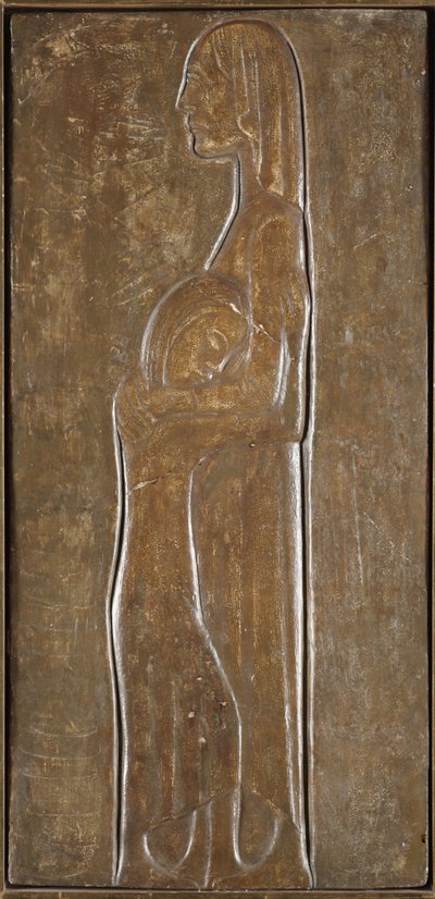 Widow and Daughter: Study for Memorial for the Dead of World War I od Ernst Barlach