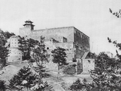 Jehol, Potala, Čihli, Hlavní budova Potaly, Pohled od jihozápadu (č/b fotografie) od Ernst Boerschmann