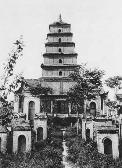 Sianfu, Ta yen ta, Shensi, Velká pagoda divoké husy (čb foto) od Ernst Boerschmann