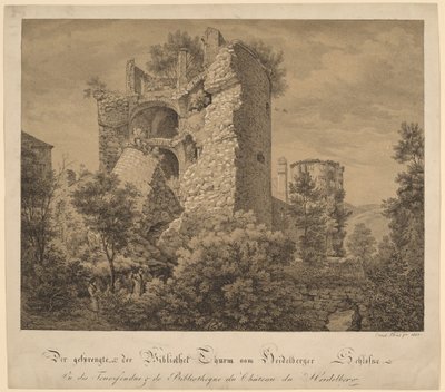 Exploded Tower a knihovna zámku Heidelberg od Ernst Fries