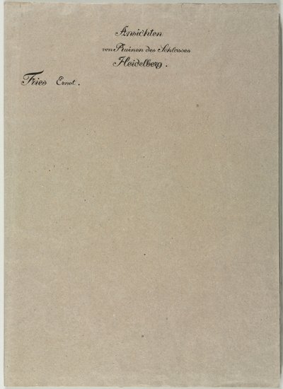 Šest pohledů na hrad Heidelberg: Wrapper, 1820. od Ernst Fries