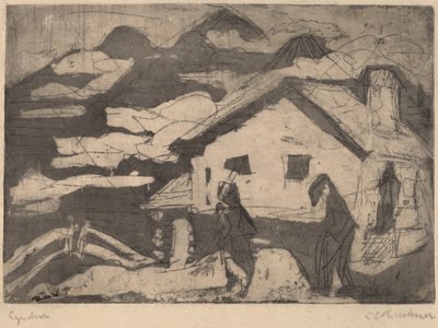 Alpské chaty v mlze, 1920. od Ernst Ludwig Kirchner