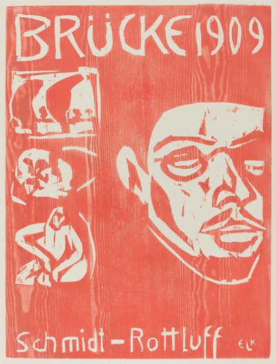 Obálka čtvrté ročenky umělecké skupiny the Brucke, 1909. od Ernst Ludwig Kirchner